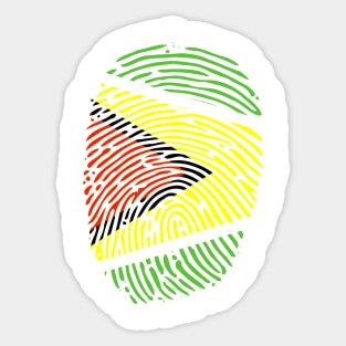 GUYANA FINGER PRINT - CARNIVAL CARIBANA TRINI PARTY DJ Sticker